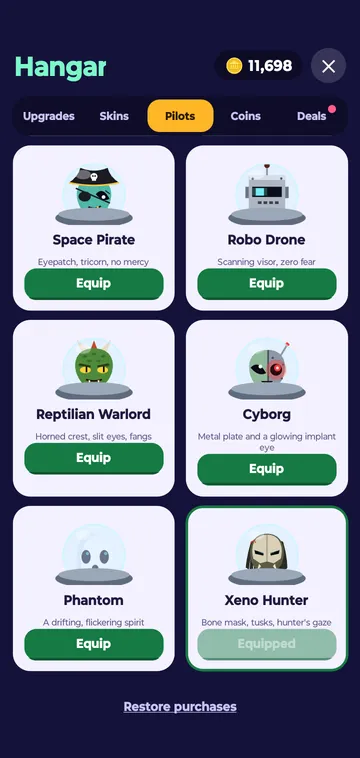 Storm Saucer: Alien pilots