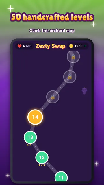 Zesty Swap: 50 handcrafted levels